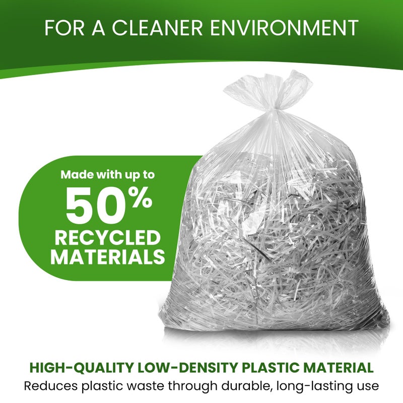 Betta 40-45 Gallon Clear Trash Bags, 50 Count Box, (40x46-inch) Commercial Heavy-Duty Garbage and Recycling Can Liners for 32-44 Gallon Round Cans, 25-35 Gallon Slim and Square Cans - Image 4