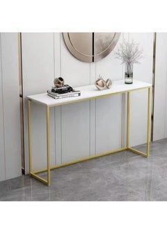 Kitchen Bar Table Narrow Console Table Marble Sofa Table 38 inch Long Tables Decorated High Table for Display of Plants and Decorations