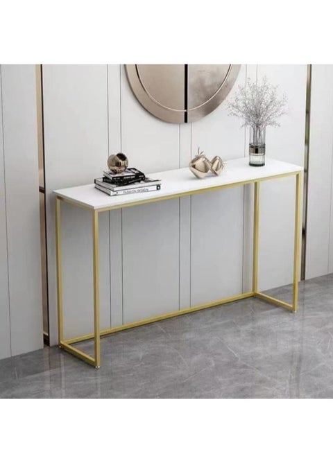 Kitchen Bar Table Narrow Console Table Marble Sofa Table 38 inch Long Tables Decorated High Table for Display of Plants and Decorations