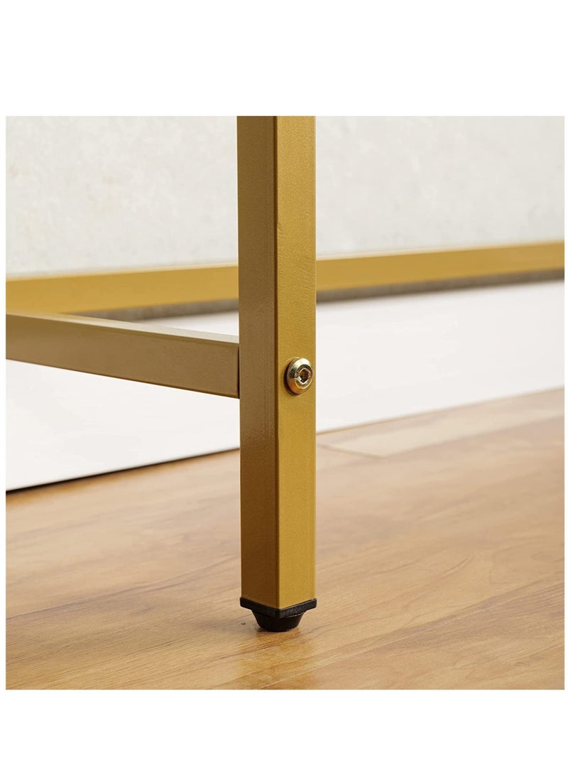 LEDIN - Kitchen Bar Table Narrow Console Table Marble Sofa Table 38 inch Long Tables Decorated High Table for Display of Plants and Decorations - Image 1