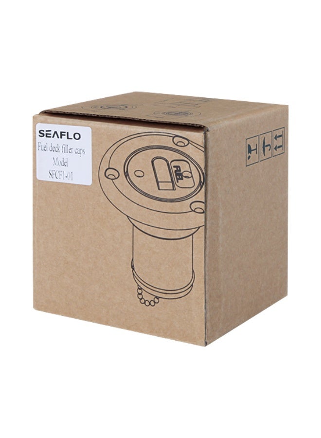 SEAFLO Fuel Deck Filler Cap Marine Fuel Hatch Cover Diesel Gas Water White Black - Image 4