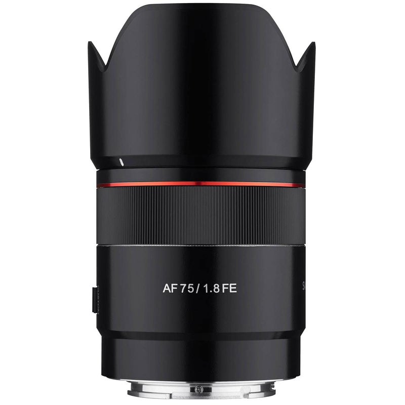 Samyang عدسة ساميانغ AF 75mm F1.8 بؤرية تلقائية التركيز مدمجة لكاميرات سوني FE، سوداء (SYIO75AF-E) - Image 1