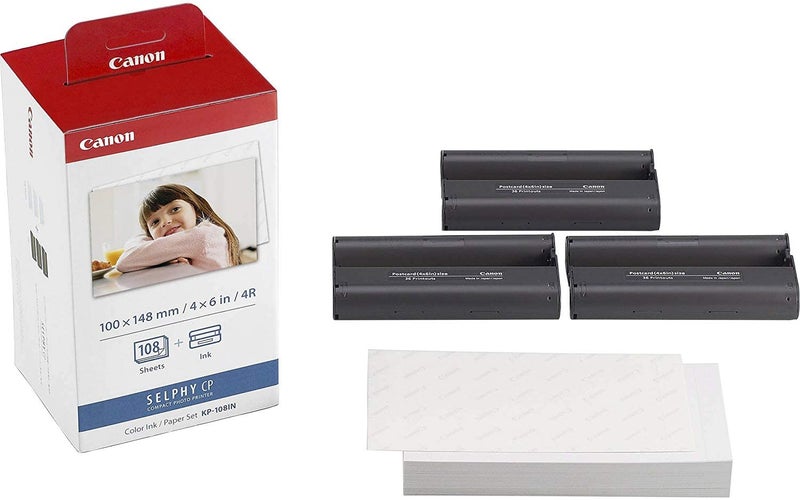 Canon KP-108IN Color Ink and Paper Set Includes Total of 432 Sheets and 12 Ink Cartridges and Fibertique Cleaning Cloth - Image 2