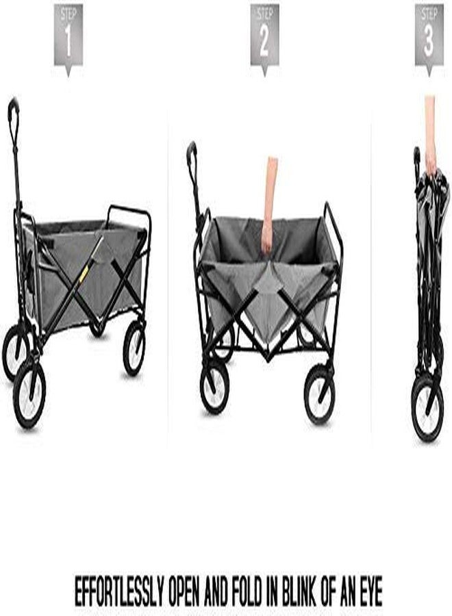 Shelzi Garden Cart Trolley Foldable Pull Wagon Folding Trolley Camping Trolley on Wheels Heavy Duty Wagon Hand Cart Festival Trolley Outdoor - Image 5
