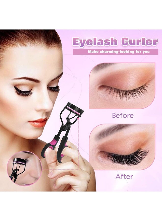 جيكومو 17 Pcs مكعبات الرموش Kit، مجعّدات الرموش Kit مع منصات سيليكون قابلة للاستبدال، مجعّدات الرموش المشط Eyes Curlering Makeup Tools for Women (بالإنجليزية) - Image 4