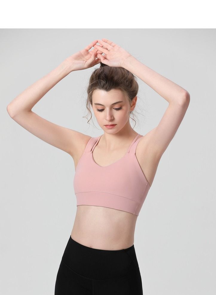 Loquat Yoga Sports Running Fitness Vest Pink 