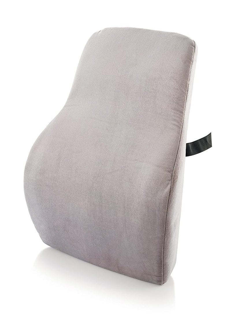 PALO Orthopedic Ergonomic Long Back Support with Memory Foam Black Grey - Image 1
