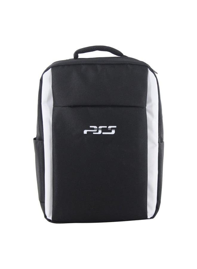 Ps5 Host Bag Storage Five-in-one Multi-Purpose Game Machine Storage Bag Portable Portable Ps5 Host Storage Bag-Product Color:PS5 Black And White Backpack With Three Letters  - Image 1