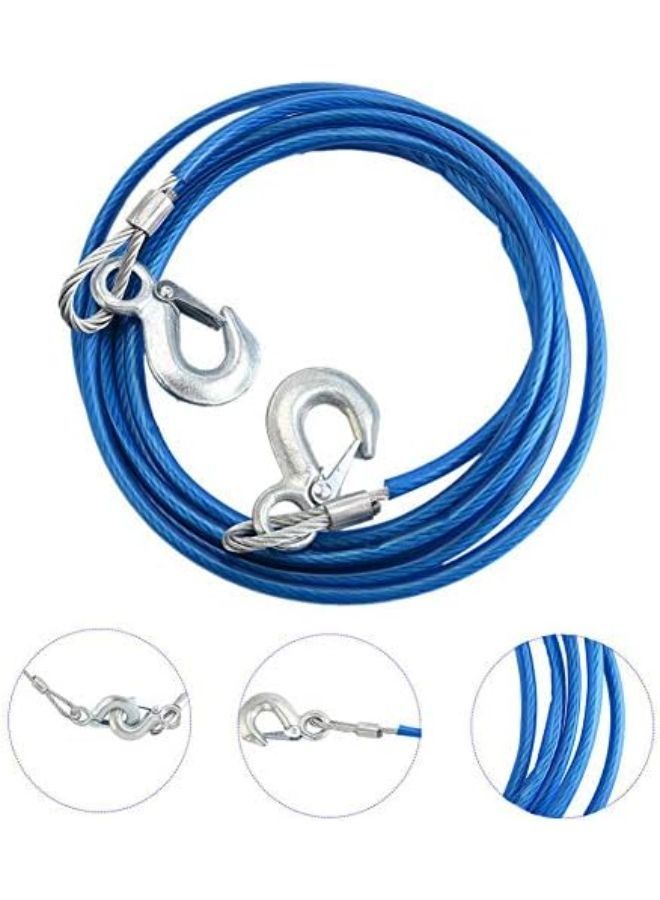 Generic 4M Car Vehicles Emergency Steel Tow Rope with Hook - Image 1
