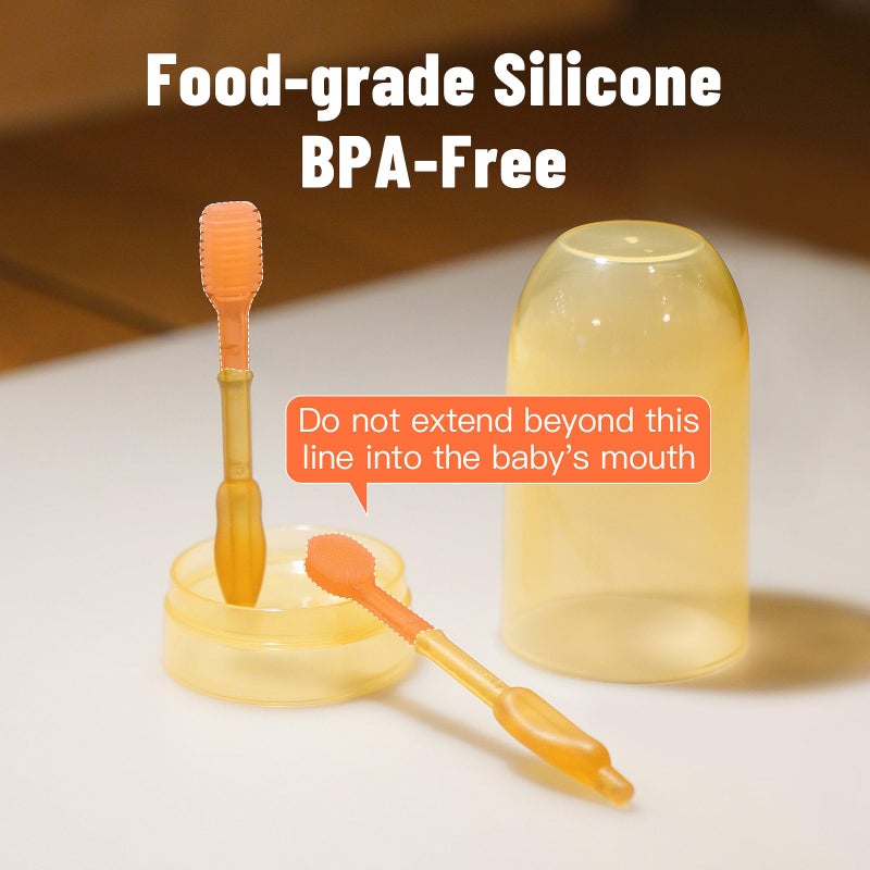 Phanpy Silicone Baby Tongue Cleaner and Toothbrush - Newborn to 12 Months, Oral & Mouth Cleaner - Image 5