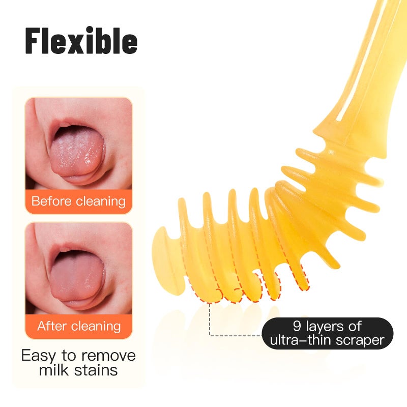 Phanpy Silicone Baby Tongue Cleaner and Toothbrush - Newborn to 12 Months, Oral & Mouth Cleaner - Image 3