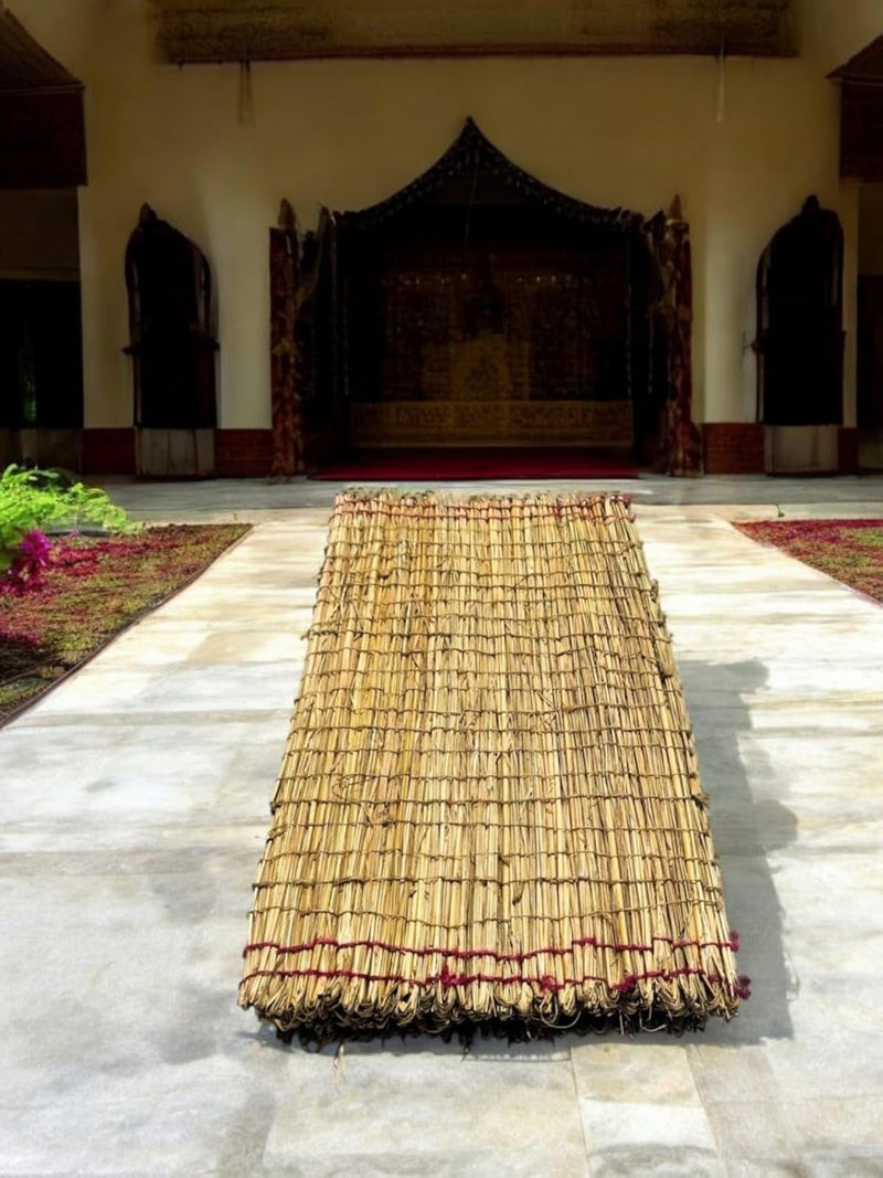 Achleshwar Achleshwar 100 Natural Grass Kusha Aasan MatGrass Puja Mat Size 2 x4 Feet  - Image 2