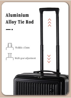 18inch Carry-on Suitcase, Lightweight Travel Boarding Luggage, Front Opening, with Digital Combination Lock, Upgraded Silent 360° Wheels, for 3-5 Days Business, Trip, Weekender, Black - pzsku/ZE5DDF51CCBFCDE3B3D88Z/45/_/1734315364/06d7ff92-a8e9-4eff-9a5b-763b4debc633