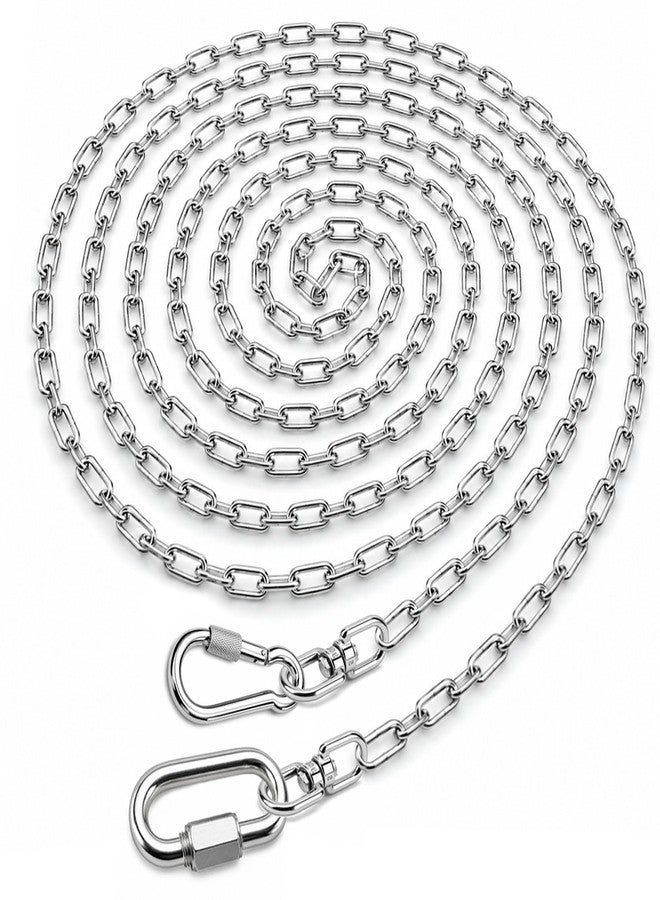 MELAIRON 𝟮𝟬𝗳𝘁 Dog Runner Chain for Outside-Ultra Durable 𝟰𝗺𝗺 Stainless Steel Dog Leash with Heavy Duty Snap Hooks Tangle-Free Chew-Proof Tie Out,Great for Hiking, Camping, and Backyard,Up to 200lbs - Image 1