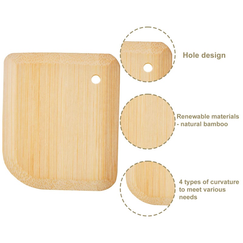 Luviancy Bamboo Cast Iron Brush, Bamboo Pot Scraper, Kitchen Cleaning Tools for Cast Iron Skillets, Cookware, Dishes, Pans and Pots - Image 4