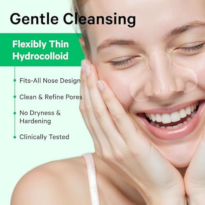 Sosky Patches for Nose, Hydrocolloid Pimple & Pore Nose Patches, Absorbs Oil Overnight Nose Pore Strips, Targets Pimples, Zits and Pores, FSA Eligible Acne Patches, Clear Skin 14 Count - Image 2