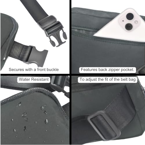 NGIL Mini Belt Bag for Women Crossbody Pack Workout Traveling Running Hiking Waist Bag with Adjustable Strap(Gray) - Image 5