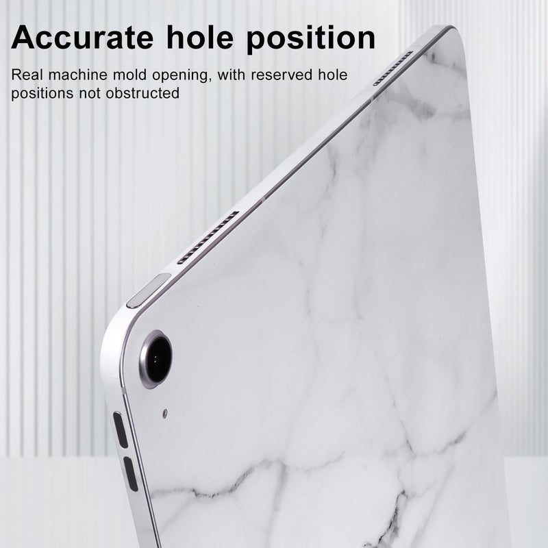 IMMOENUC Tablet Skin Sticker for 2025 2024 iPad Air M3 M2 13 inch A3268/A3269/A2898/A2899 Back Decals Protector Anti-Scratch Abrasion Resistant with Side Bezel + Pencil Pro Sticker（Marble Pattern） - Image 5