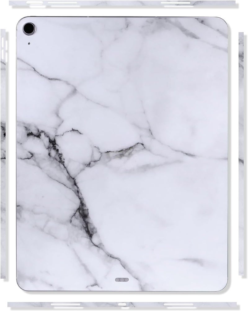 IMMOENUC Tablet Skin Sticker for 2025 2024 iPad Air M3 M2 13 inch A3268/A3269/A2898/A2899 Back Decals Protector Anti-Scratch Abrasion Resistant with Side Bezel + Pencil Pro Sticker（Marble Pattern） - Image 1