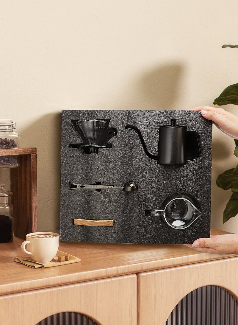 Rorence V60 Coffee Maker Set 5 Pcs Classic Pour-Over Coffee Brewing Set with Glass Server and Accessories - Image 1