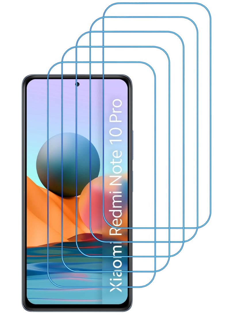 ACLIX 5 Pieces Antistatic ESD Dustproof Premium Quality High Definition Clear Tempered Glass Screen Protector Designed For Xiaomi Redmi Note 10 Pro - Image 1