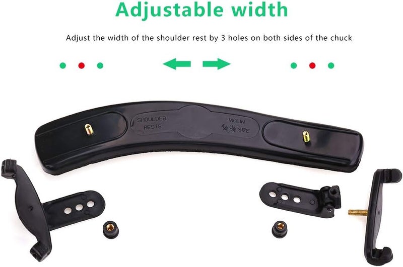 NANYI Violin Shoulder Rest for 3/4-4/4 size, Collapsible and Height Adjustable Feet, Violin universal Type Violin Parts soft easy to use, High strength sponge - Image 4