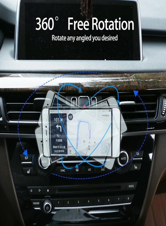 LLKUANG 360-Degree Rotary Cell Phone Holder Mobile Phone Mount for BMW X5 F15 2014-2018, X6 F16 2015-2019 Black (Black) - Image 5