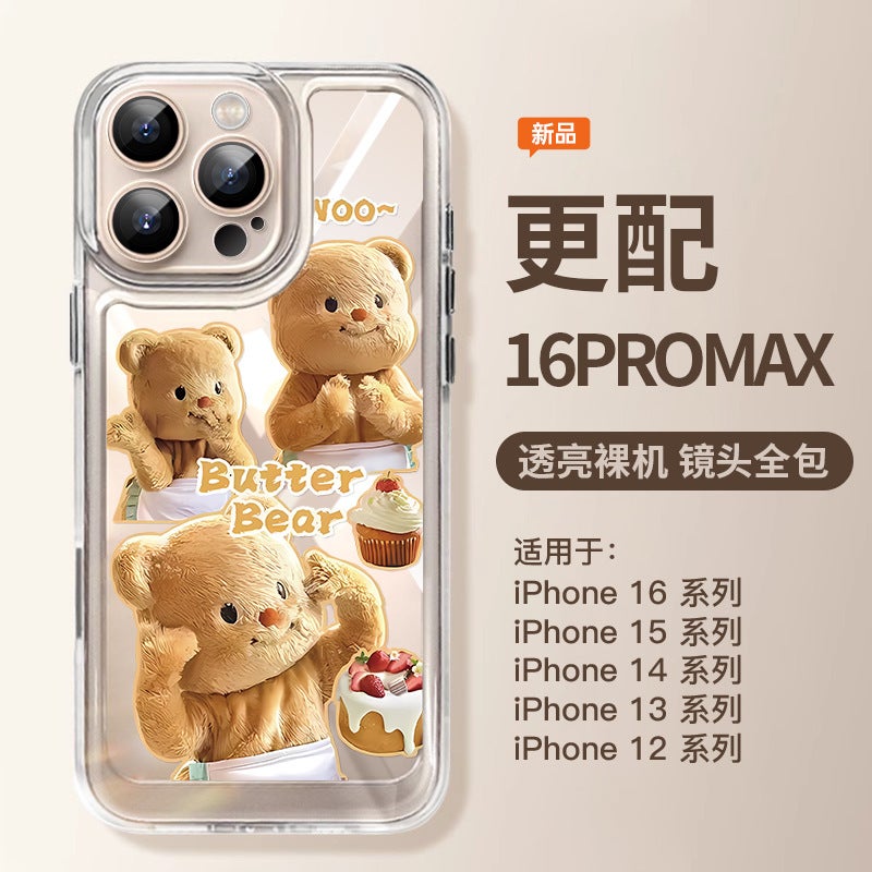 For Apple 15 Mobile Phone Case New iphone16promx Butter Bear 13 Transparent 14pro Premium Sense 12 - Image 4