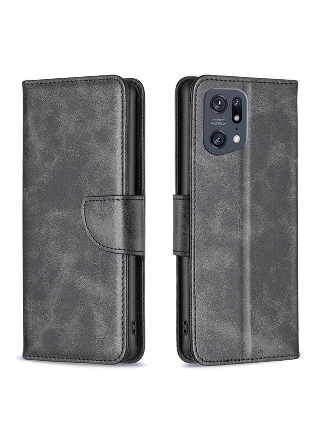 اس-توب جراب لهاتف OPPO Find X5 Pro مصنوع من جلد الحمل - Image 1