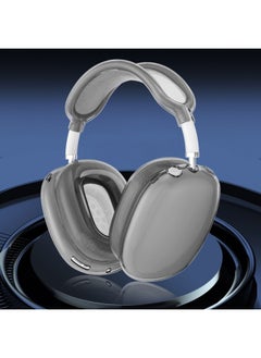 Suitable For Airpodsmax Apple Bluetooth Headset Max Earmuffs Decorative Transparent Headphone Protective Set Three-piece Set-Color:Transparent Black (headband Protective Cover + Ear Cap Cover + Earp