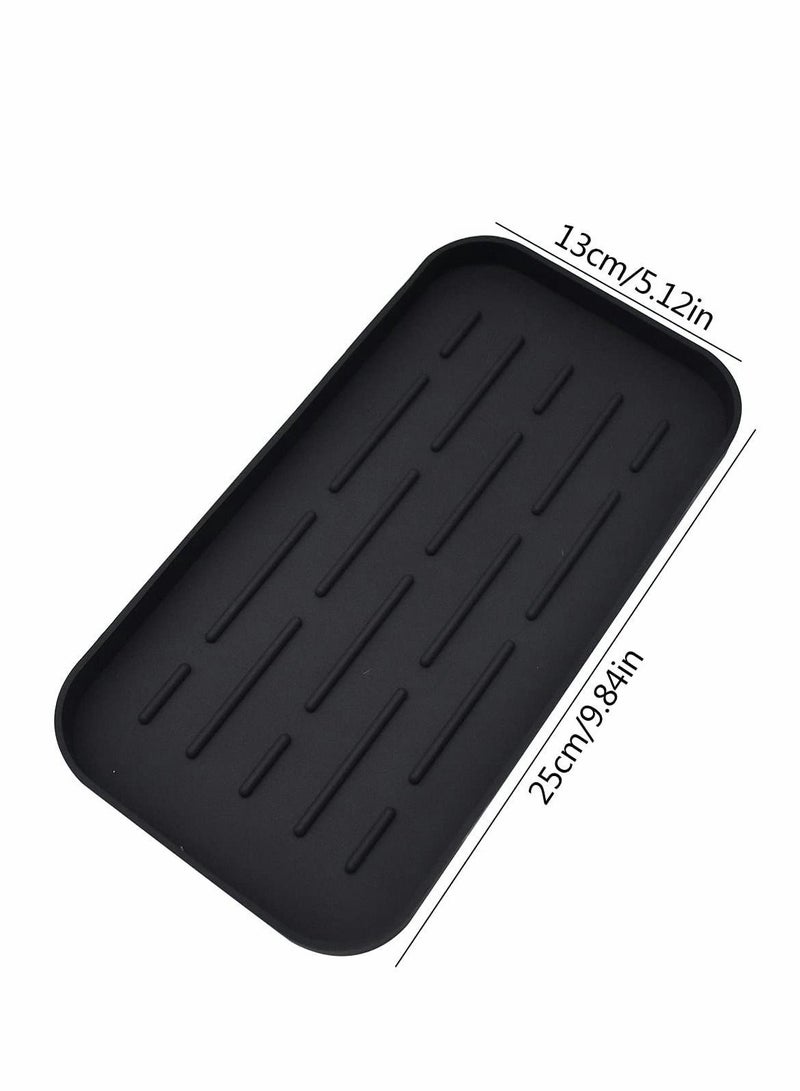 NIBEMINENT Silicone Dish Drying Mat 2 Pack Multifunctional Heat Resistant Easy Clean Draining Board Non Slip Drainer for Dishes Cup Plate Countertop Glass Stemware - Image 5