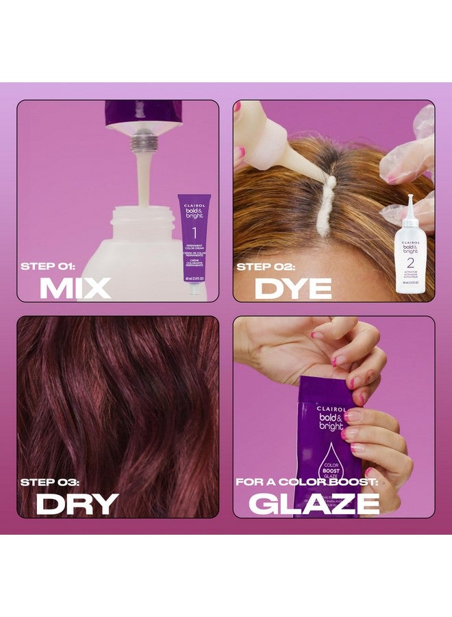 CLAIROL Bold & Bright Permanent Hair Dye R6 Intense Cherry Hair Color Pack Of 1 - Image 5