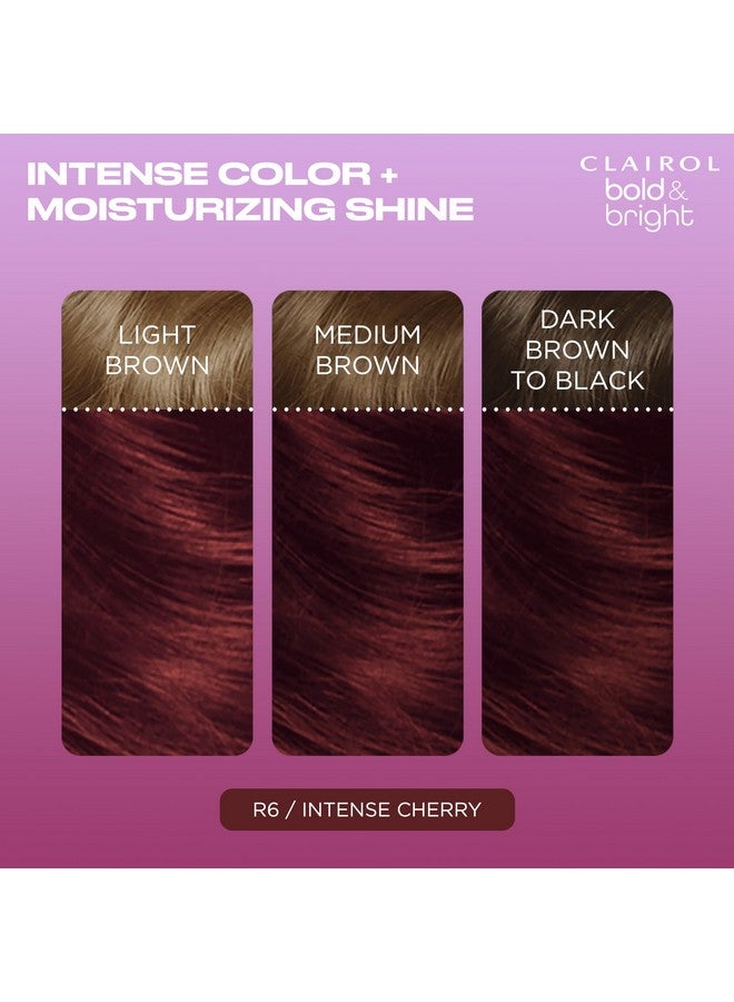 CLAIROL Bold & Bright Permanent Hair Dye R6 Intense Cherry Hair Color Pack Of 1 - Image 3