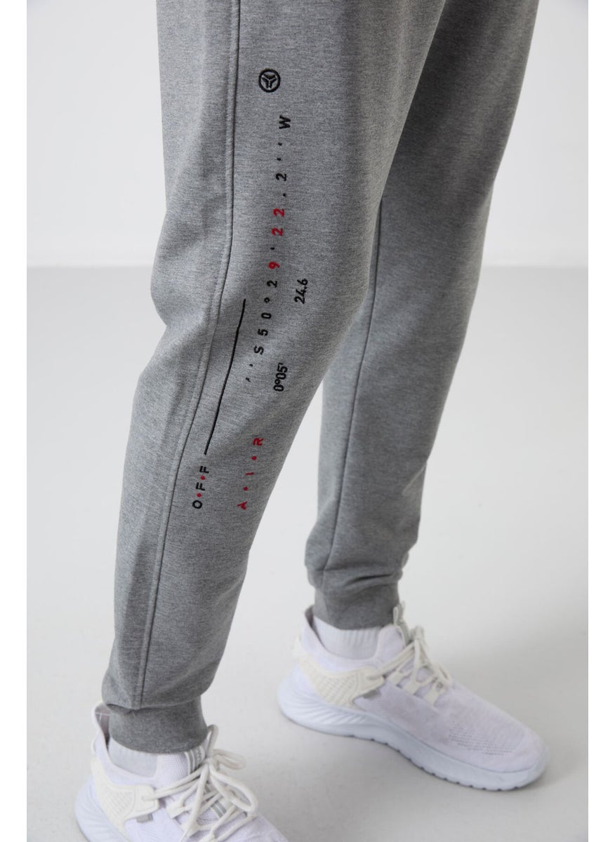 Air Jones - Rory Gray Melange Jogger Men's Tracksuit Bottom - 84909 - Image 1