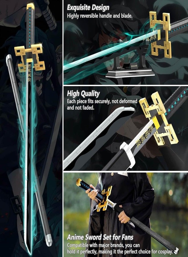 HIGH GODO Demon Katana Sword Anime Cosplay, 771 Pieces 39.3 Inch Clamping Building Blocks Set with Sheath and Stand, Ideal Gift for Adults and Boys from 8 Years or Anime Fans - Image 3