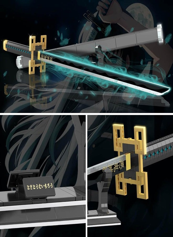 HIGH GODO Demon Katana Sword Anime Cosplay, 771 Pieces 39.3 Inch Clamping Building Blocks Set with Sheath and Stand, Ideal Gift for Adults and Boys from 8 Years or Anime Fans - Image 4