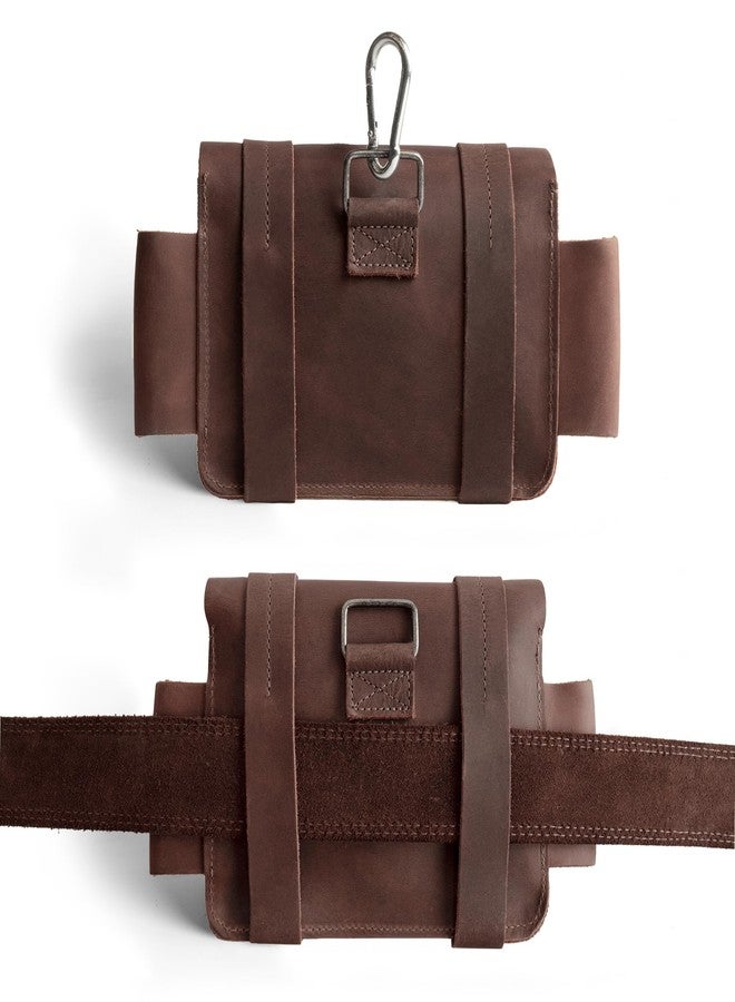 Hide & Drink, Empty First Aid Bag, Mini Medical Stotage Pouch - Handmade from Full Grain Leather - Bourbon Brown - Image 3