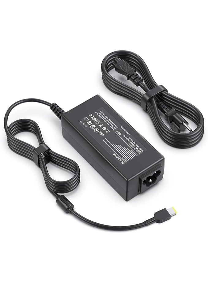 Terabyte 45W Laptop Charger AC Adapter for Lenovo Thinkpad E431 E440 E450 T430 T440 T450 X240 X250 G40 G50 G51;ADLX45NCC2A ADLX45NLC2A ADLX45NCC3A ADLX45NDC3A ADLX45NLC3A Power Supply Cord - Image 1
