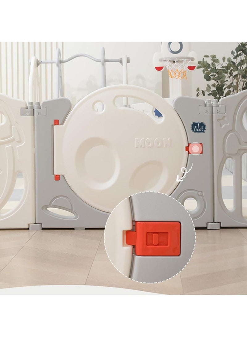 Little Story Little Story - Playpen W/ Basketball Hoop - Space Grey  - Image 4