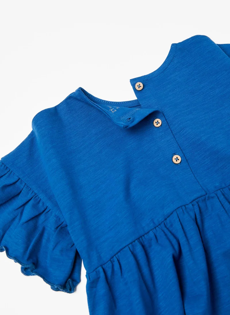 Zippy Zippy Cotton T-shirt with Ruffles for Girls