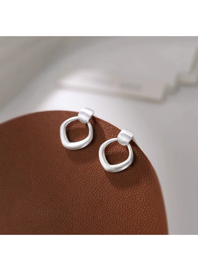 Goolsky New Arrival Geometric Rhombus Stud Earrings for Women Viral Niche Versatile Mini Fashion Light Luxury High-End Statement Earrings - Image 3