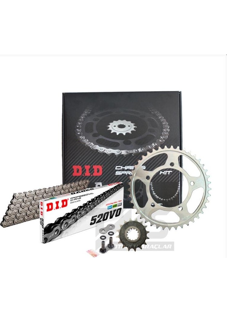DID - HONDA NC750X CHAIN ​​SPEAR SET (2021-2022) O-RING CHAIN ​​(STEEL COLOR) - Image 1