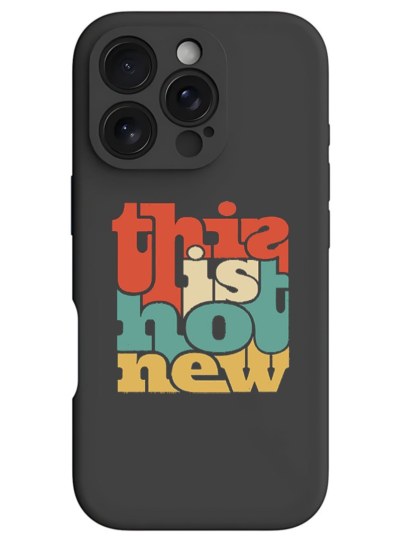 Theodor iPhone 16 Pro Max Black Protective Slim Fit Case Liquid Silicone Cover with Full Body Protection Anti-Scratch Shockproof Case For iPhone - This is not new - Image 1