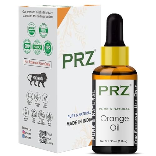 PRZ Orange Essential Oil - Pure Natural & Therapeutic Grade Oil for Aromatherapy Body Massage, Skin Care & Hair Care, 30 ml - Image 2