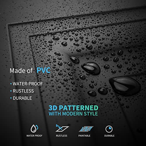 Art3d 12-Pack Square Black Drop Ceiling Tile 2ft x 2ft, PVC Ceiling Panel 24 x 24in. - Image 5