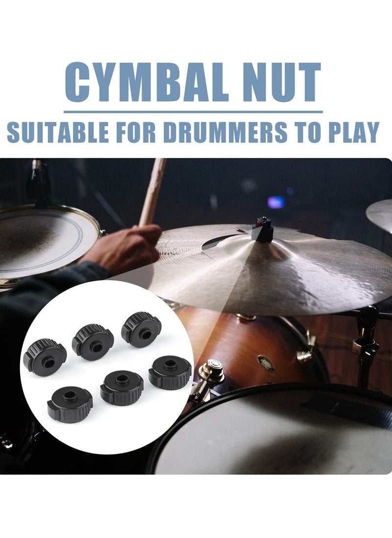 SYOSI - Plastic Cymbal Nuts, 8 mm Cymbal Mate Quick Release Cymbal Topper for Drum Kit, Percussion Replacement Parts and Accessories, 6Pcs - Image 1