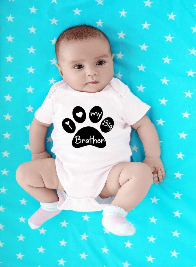 CBTwear I Love My Big Brother - Baby Clothes - Funny Newborn Bodysuit Outfits for Boys and Girls (6 Months, White) - Image 4