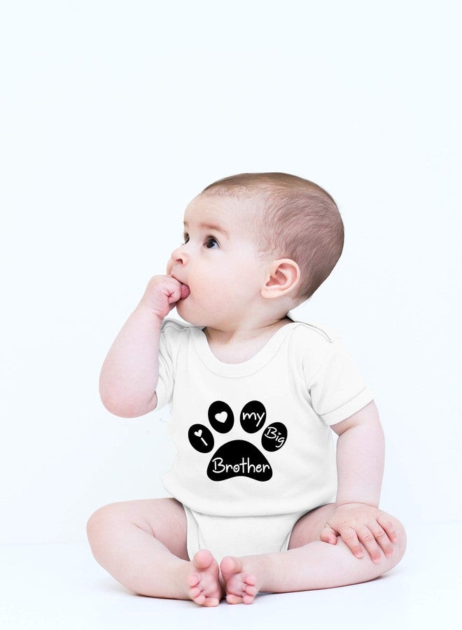 CBTwear I Love My Big Brother - Baby Clothes - Funny Newborn Bodysuit Outfits for Boys and Girls (6 Months, White) - Image 2
