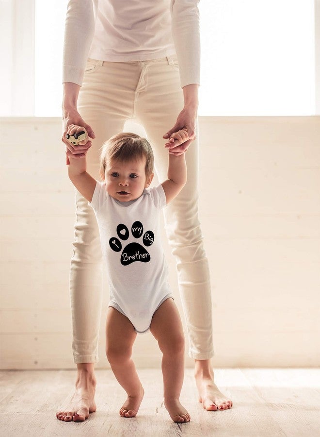 CBTwear I Love My Big Brother - Baby Clothes - Funny Newborn Bodysuit Outfits for Boys and Girls (6 Months, White) - Image 3