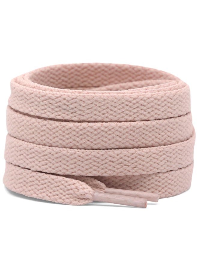 DELELE 2 Pair 43 inch Flat Shoe Laces for Athletic Running Sneakers Shoes Cherry Pink - Image 1